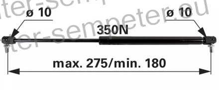 AMORTIZER KABINE L=275 F=350N LINDNER