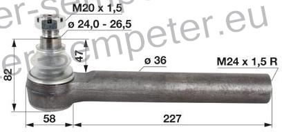 ZGLOB VOLANA M24x1.5D K24/26.5 MF - MASSEY FERGUSON