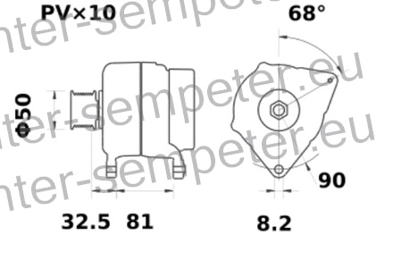 ALTERNATOR 14V 200A IA1579 AAN5353 LETRIKA