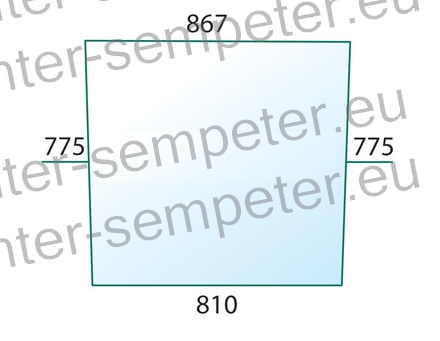 STEKLO KABINE SPREDAJ zgoraj (ustreza modelom, ki imajo klimatizacijo notranjosti izvedeno skozi kabino) SAME Explorer 80 90