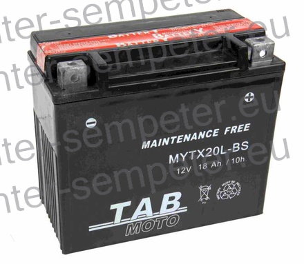 AKUMULATOR TOPLA 12V 18Ah/210A D+ BB TAB MOTO
