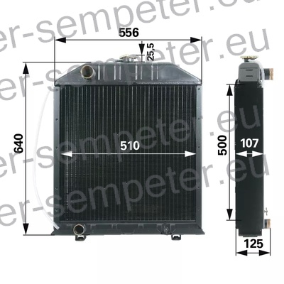 HLADILNIK VODE FIAT 680 - 740 - 780 - 80.88DT