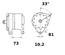 ALTERNATOR MOTORJA14V 45A AAK3537 TAM ISKRA