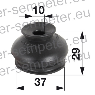 GUMICA ZGLOBA VOLANA ŠČITNA FI=37mm