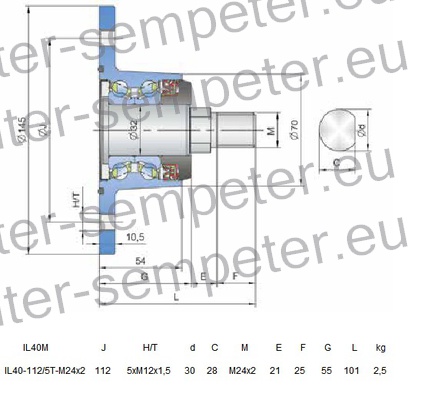 LEŽAJ FKL IL40 - 112/5T - M24x2