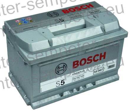 AKUMULATOR BOSCH 74Ah 750A +Desno SILVER S5