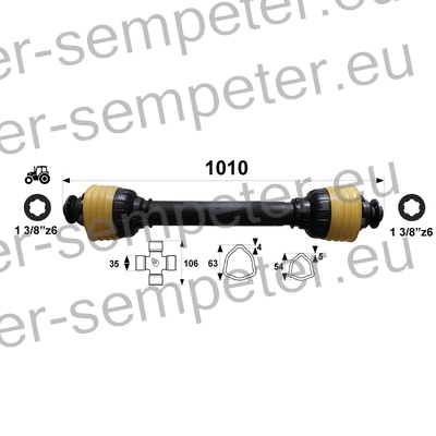 KARDAN PRIKLJUČKA DIREKTNI kpl SIP SPT