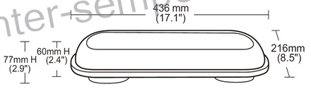 SVETILKA ROTACIJSKA LED PANEL 108W magnetnI 12V - 24V L=436mm, H=77mm, ŠIRINA=216mm; 26 načinov utripanja IP67