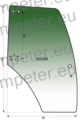 STEKLO KABINE VRAT desno LANDINI GHIBLI 100