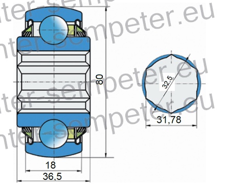 LEŽAJ FKL KROGLIČNI W 208PPB16