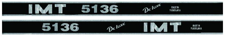 NALEPKA ČRNA SET "IMT 5136 De luxe MADE IN YUGOSLAVIA"