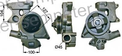 ČRPALKA VODE NEW HOLLAND TS100 - 110 - 115 FORD 7740 - 7840 - 8240 - 8340