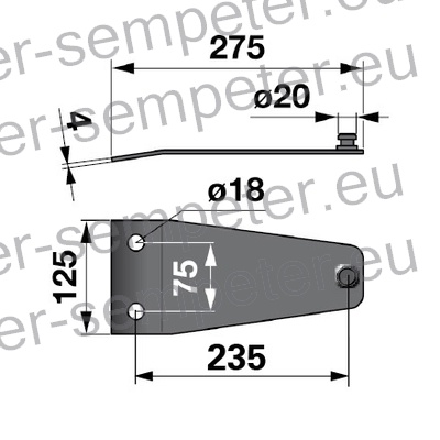 NOSILEC NOŽA PZ DEUTZ - FAHR VICON