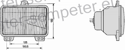 ŽAROMET SPREDNJI OGLAT 179x120.5mm COBO SAME - SLH
