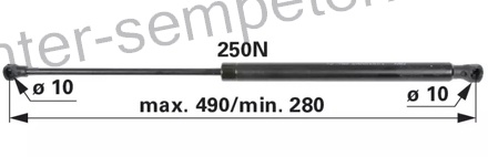 AMORTIZER KABINE L=490 F=250N STEYR