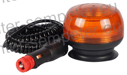 SVETILKA ROTACIJSKA LED magnetna MINI fi=85mm h=65mm 12 - 24V, 15W 3 načini utripanja - tipka za določanje vzorca utripanja na spodnji strani svetilke standard IP65