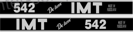 NALEPKA ČRNA SET NT "IMT De luxe 542 MADE IN YUGOSLAVIA"