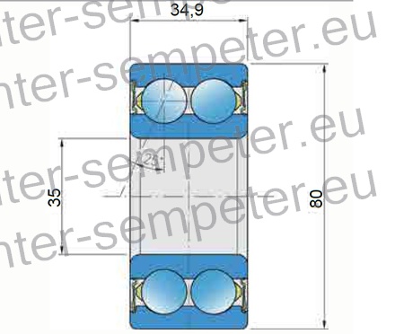 LEŽAJ KROGLIČNI DVREDNI 3307 B.2RS1 FKL