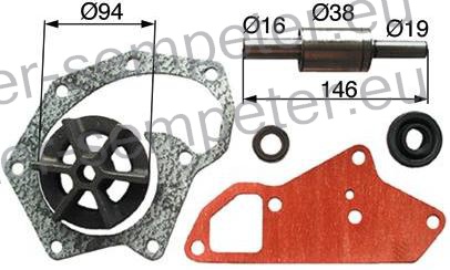 DELI ZA POPRAVILO ČRPALKE VODE grt JOHN DEERE 820 - 920 - 1020 - 1120 - 2120; 930 - 1030 - 1130 - 1630 - 1830 - 2030 - 2130 mot.3029 - 3164 - 3179 - 4039 - 4045 - 4202 - 4219 - 4239 GOLDONI STAR 75