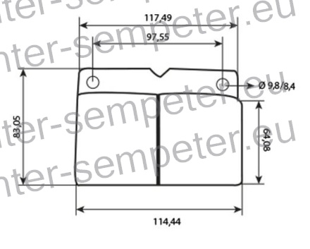 PLOŠČICE - OBLOGA ZAVORNA (grt = 4 kos) JCB Fastrac 125, 135T, 145T, 150T, 155, 185T, 1115S, 1125, 1135, 2115, 2135, 2140, 2150, 2155, 2170, 3155, 3170, 3185, 3200, 3220, 3230