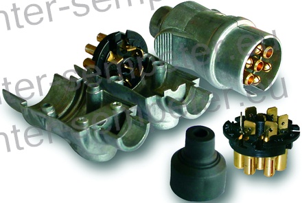 VTIKAČ 7 POLNI ALU - ploščati kontakti ISO1724 AJ.BA