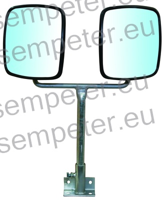 NOSILEC S KOTNIMA OGLEDALOMA VROČE CINKAN odsevni radij ogledal = 450mm