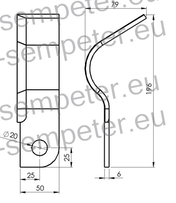 NOŽ desni (KORUZNI KOMBAJN) FREZA FREZE SIP