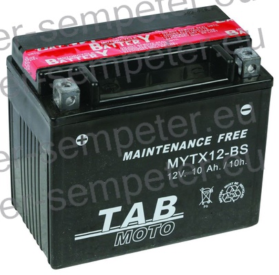 AKUMULATOR TOPLA 12V 10Ah/180A L+ BB TAB MOTO
