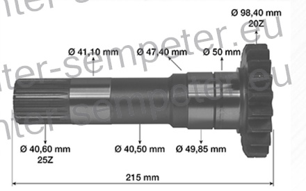 GRED MENJALNIKA SPOJNA Z=20 URSUS 5714 - MF