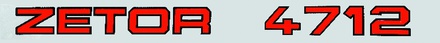 NALEPKA "ZETOR 4712"