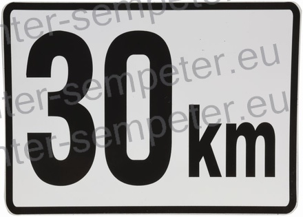 NALEPKA 30 KM OGLATA 200x147mm STEYR serija PLUS