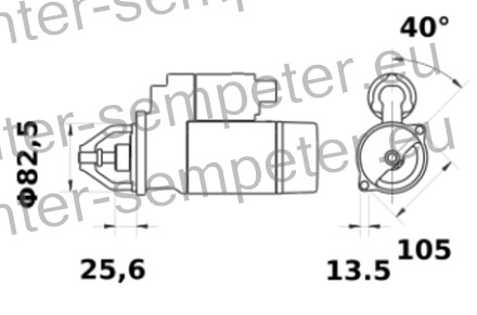 ZAGANJAČ MOTORJA reduktorski 12V 3.2kW Z=10 IS1450 AZE4295 ISKRA - LETRIKA
