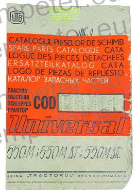 KATALOG TRAKTOR UTB U550M - 550MDT - 550MDTC (cod520080 - 520082 - 520084 - 805240 - 820283 - 820323 - 820326 - 820327 - 820334 - 825183 - 825323)