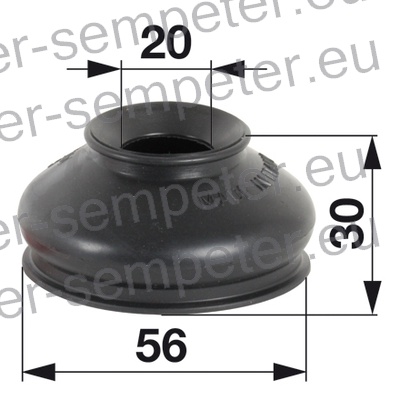 GUMICA ZGLOBA VOLANA ŠČITNA FI=56mm