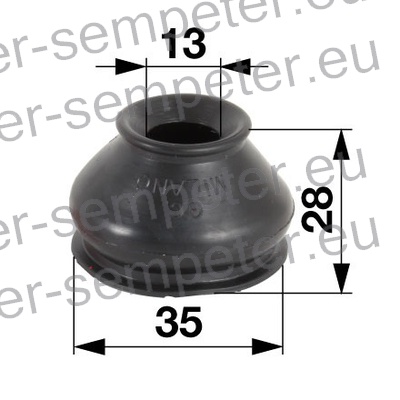 GUMICA ZGLOBA VOLANA ŠČITNA FI=35mm