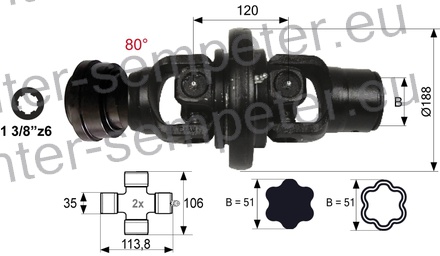 ZGLOB ŠIROKOKOTNI novi tip X7 B=51