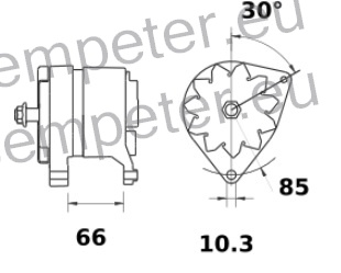 ALTERNATOR MOTORJA 14V 70A AAK8111 ZETOR 4341 - 5321 - 6321 - 7143 MAHLE