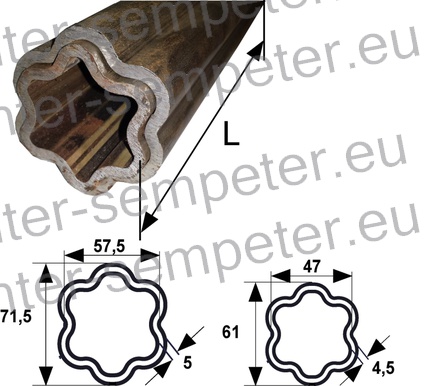 CEVI KARDANA ZUNANJA + NOTRANJA ZA SERIJO X8 L=1500