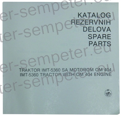 KATALOG (traktor) REZERVNIH DELOV IMT 5360