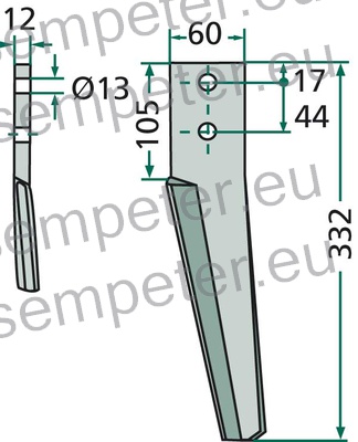 KLIN BRANE DESNI 60x12 MASCHIO