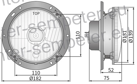 ŽAROMET SPREDAJ LEVI / DESNI FENDT VARIO DEUTZ brez žarnic H4 in W5W