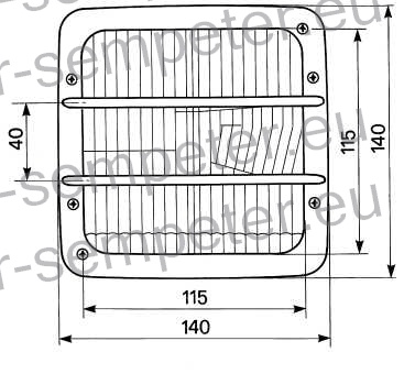 ŽAROMET SPREDNJI KVADRATEN s pozicijo SAME - SLH - SIP