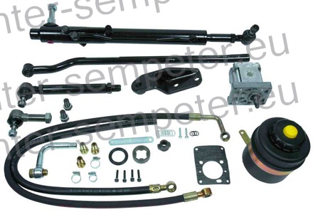 VOLAN TRAKTORJA HIDRAVLIČNI (servo izvedba - pomožen) (brez sprednjega pogona !!) (ta kpl vsebuje črpalko z levo smerjo vrtenja - montirano zadaj pri zaganjaču - opozoriti stranko pri nakupu) grt (3cil) UTB 445U