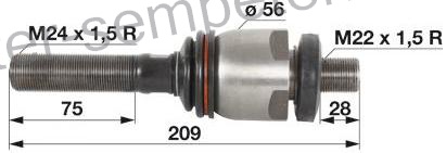 ZGLOB VOLANA AKSIALNI M24x1.5D/M22x1. 5D DEUTZ FAHR