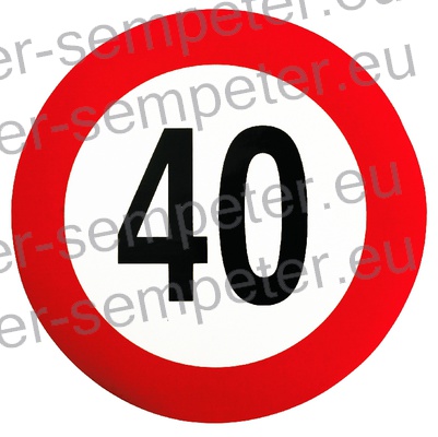 NALEPKA OMEJITVE HITROSTI "40"