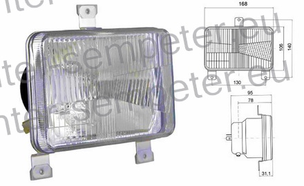 ŽAROMET SPREDNJI OGLAT H4 168x106x95 brez pozicije