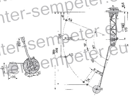 PLOVEC GORIVA REZERVARJA FIAT 80.66