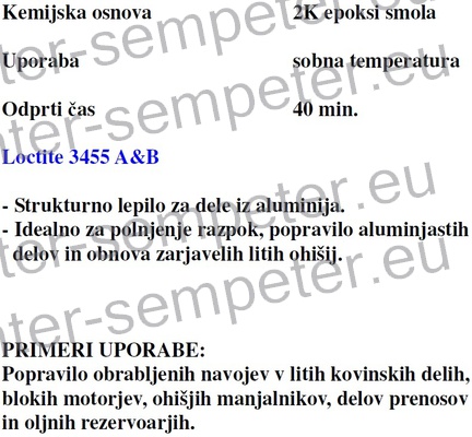 KOVINA LOCTITE 3455 TEKOČA ALUMINIJ