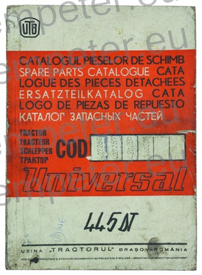 KATALOG TRAKTOR UTB U445DT (cod420286 - 420287 - 420290 - 420296)