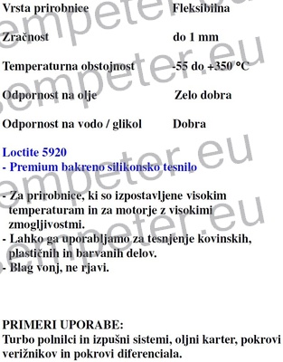 MASA TESNILNA LOCTITE 5920 1/300ml ULTRA COPPER